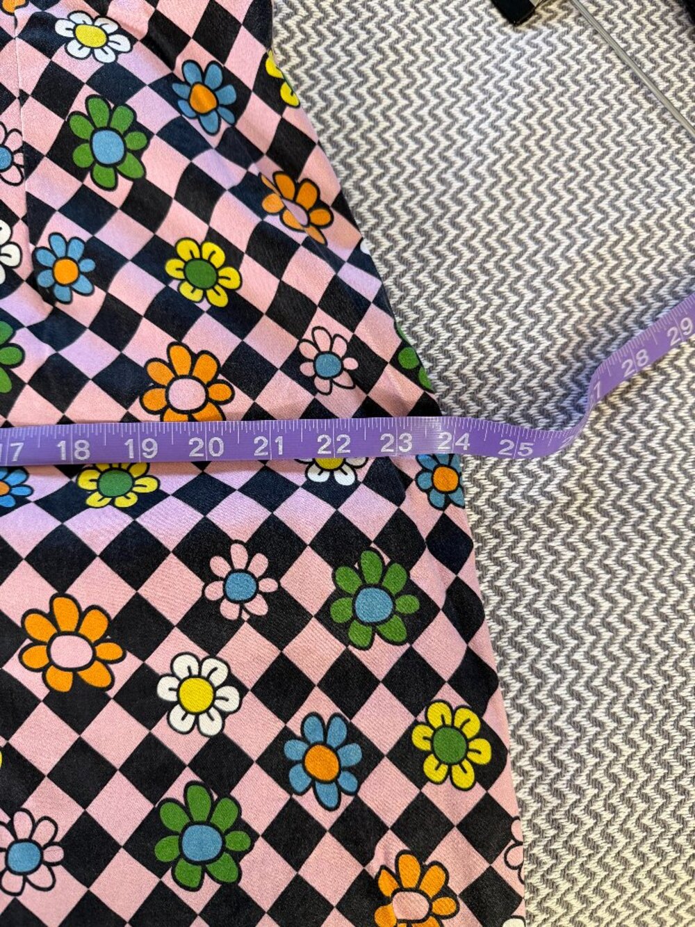 Lazy Oaf - Flower Check Zip Up Dress - 18 - Picture 6 of 7